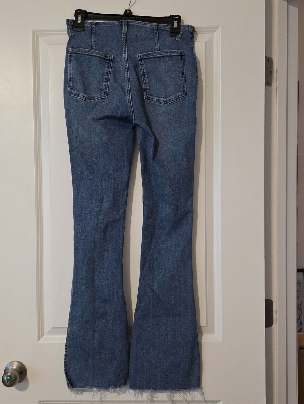 We The Free Flare Distressed Slit Jeans Womens 29 Boho Western Festival Rodeo - Picture 4 of 8